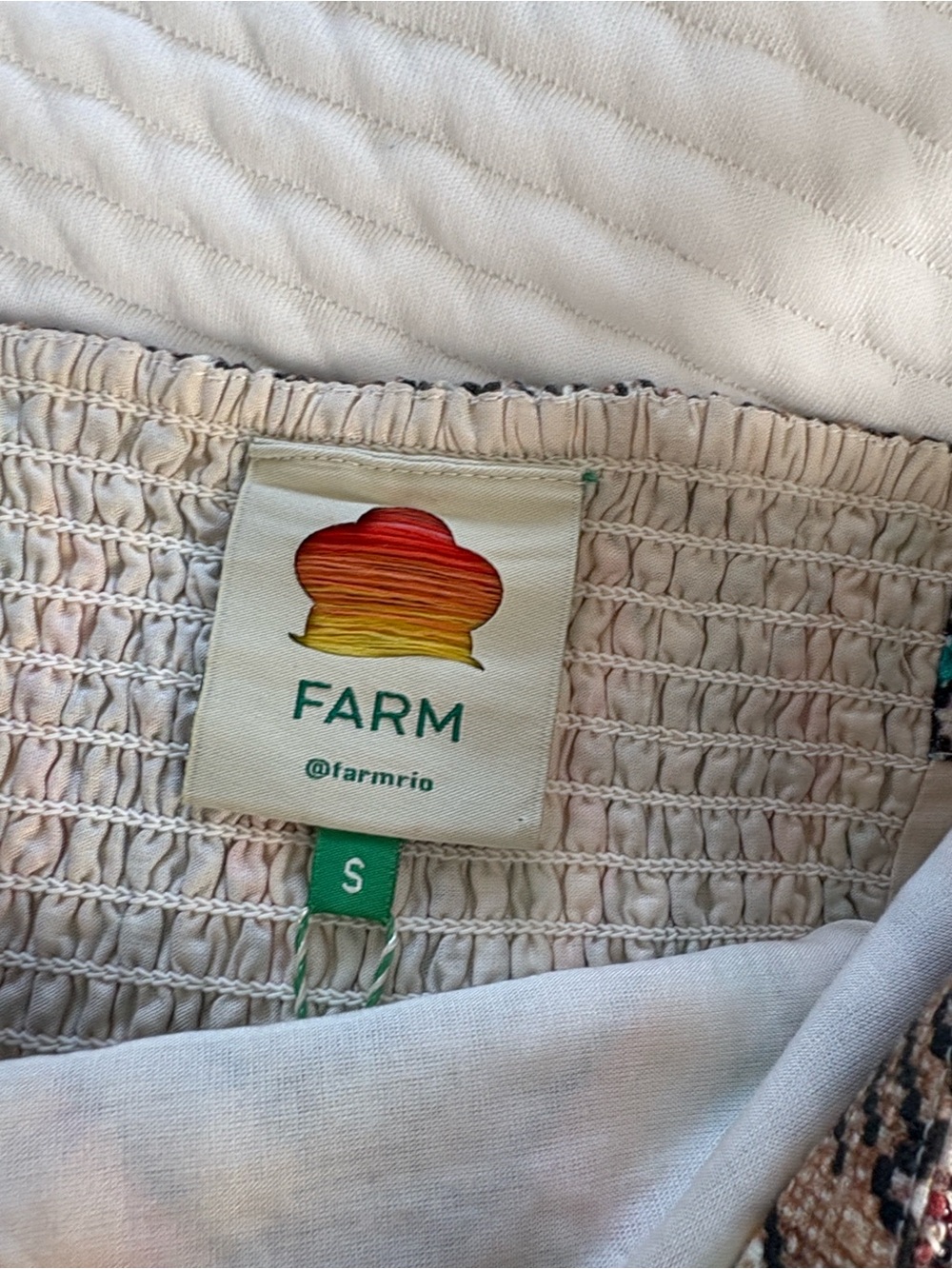 Farm Rio Rainbow Beaded Fringe Awavena Crop Top sz S small NWT - Picture 3 of 5